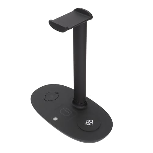 Headphone Stand with Charger,4 in 1 Desk Gaming Headset Holder Hanger Rack with Fast QI,Detachable Charging Pad