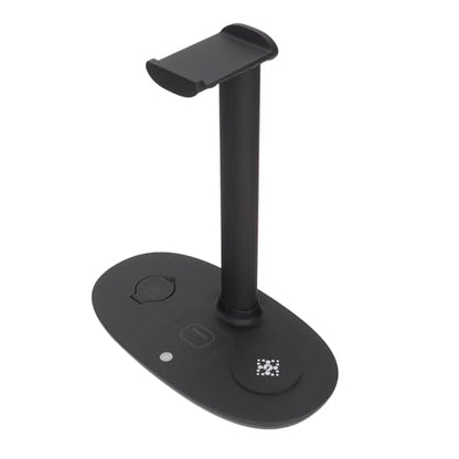 Headphone Stand with Charger,4 in 1 Desk Gaming Headset Holder Hanger Rack with Fast QI,Detachable Charging Pad