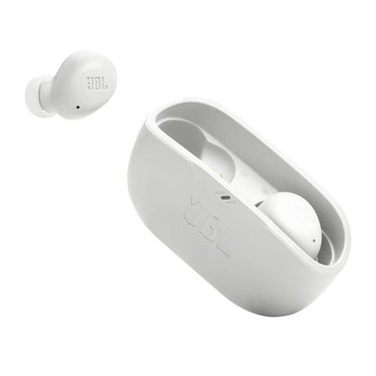 JBL Vibe Buds 2 - Noise Cancelling Earbuds - White | JBL Pure Bass sound, Active Noise Cancelling with Smart Ambient, 4 mics for crisp, clear calls, Water and dust resistant - color: White