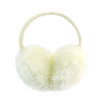 POXIMI Women Winter Earmuffs Girl Ski Adjustable Ear Covers for Kid Cute Bow Ear Warmer Outdoor Earmuff Fleece Lining - color: C-beige
