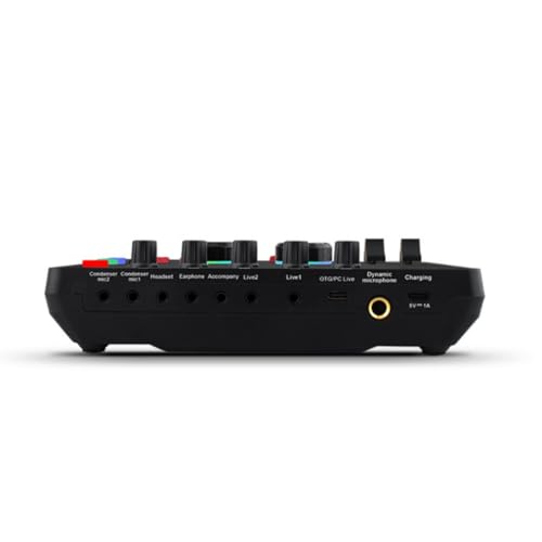 5V 1A F999 Live Sound Card Body with Rich Sound Effects Noise Reduction Portable Audio Mixer for Live Broadcast Podcast