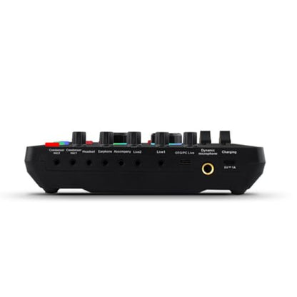 5V 1A F999 Live Sound Card Body with Rich Sound Effects Noise Reduction Portable Audio Mixer for Live Broadcast Podcast