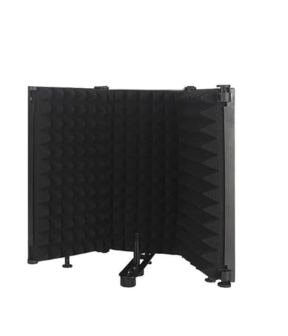 Microphone Isolation Shield with Sound Absorbing Panel – Vocal Recording Diffuser/Noise Deadening for Studio/Home Recording Gear