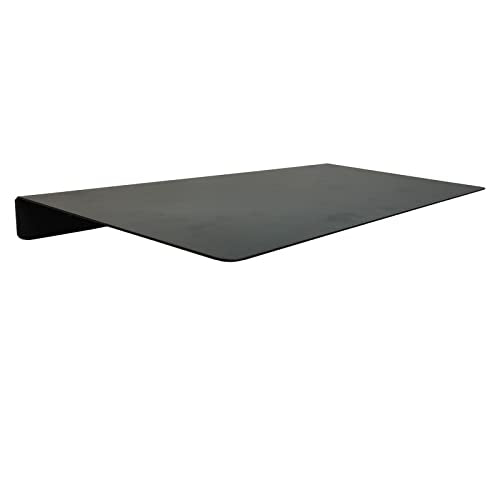 Linear Floating Shelf Wall Mounted Metal Shelves Heavy Duty Industrial Modern Steel Black Linear Metal Wall Shelf Modern Farmhouse Living Room Metal Wall Decor (7-inch X 15-inch) - size: 7"*15"