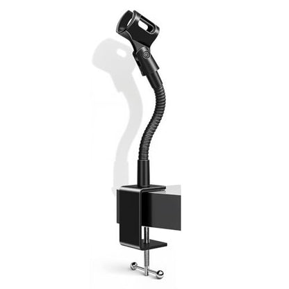 KC32 6-Inch Gooseneck Mic Stand, Heavy-Duty Desk Clamp for Podium | Flexible Arm Microphone Holder, Lectern Mount, 5/8-27 Thread, 3/8-16 Adapter, Mic Clip, Podcast, Pulpit, Studio, 4 lb Load - size: 6-INCH