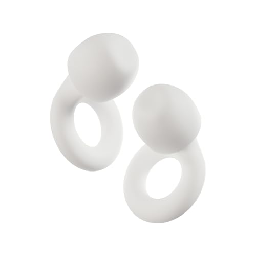 Loop Quiet 2 Ear Plugs - Ultra-Comfy Reusable Hearing Protection for Sleep | 24dB SNR noise reduction. Flexible, customizable fit. Reusable & washable. For deep focus, travel, noise sensitivity - color: White