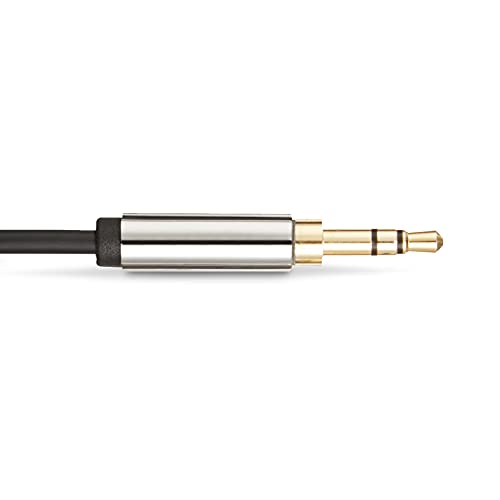 Amazon Basics 3.5mm Male-to-Male Stereo Audio Cable for Speakers, Home Stereos, Car Stereo, Tablets and Smartphones, Gold-Plated Plugs, 4 Foot, Black - size: 4 ft (1 Pack)