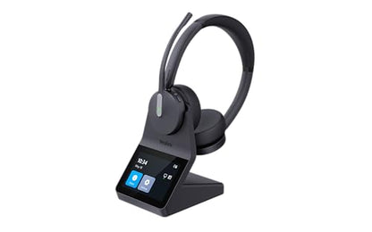Yealink HA64 Pro Duo Wireless Headset, DECT & Bluetooth, Noise Cancelling | Up to 600 ft DECT range and 32H Bluetooth talk time keep you connected all day, in office or out - style: Dual Speaker