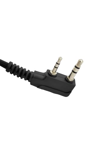 Walkie Talkie Headset with Mic Bulk 2 Pack Small Ears Ear Piece Earpiece Wired Earbud In-Ear Earphone for Baofeng Kenwood Retevis Samcom 2 Pin K Head Intercom Radios