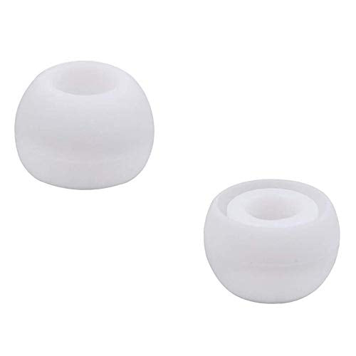 Replacement Silicone Earbuds Ear Tips Eargels Buds Set Compatible with Beats Powerbeats 3 Powerbeats 2 Wireless in-Ear Earphones (4 Pairs/White) - color: White