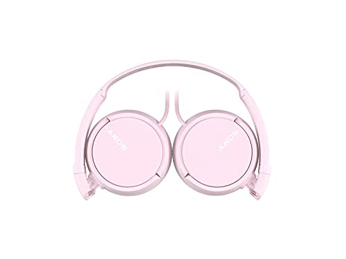 Sony ZX Series Wired On-Ear Headphones, Pink MDR-ZX110 - color: Pink, style: No Mic