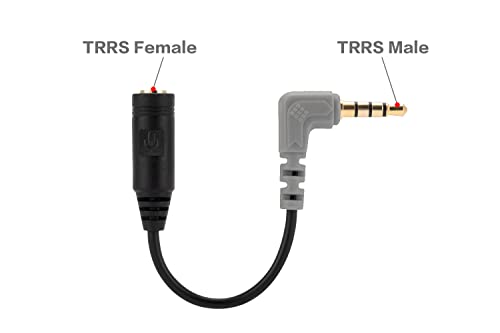 UNCLE LIGHT 2 Pack Replacement SC4 Microphone Cable, 3.5mm TRS to TRRS Adapter Connect Smartphones, Tablets with Rode VideoMic Go, VideoMicro and BOYA Mic Lavalier Microphone