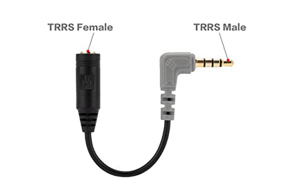 UNCLE LIGHT 2 Pack Replacement SC4 Microphone Cable, 3.5mm TRS to TRRS Adapter Connect Smartphones, Tablets with Rode VideoMic Go, VideoMicro and BOYA Mic Lavalier Microphone