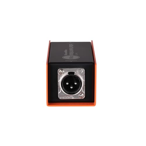 StudioMan CL-100 XLR Preamp for Dynamic Microphones,25dB Gain, Low-Noise Amplifier,Compact Metal Housing, XLR I/O,Orange/Black, Phantom Power Compatible