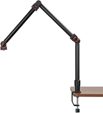 REFLEX CAMERA 37" Articulating Magic Arm Overhead Camera Mount – 3.3kg Load Capacity, Boom Arm with 1/4" Screws, 2-60mm Clamp Range Ideal for DSLR, Photography, Videography & Streaming