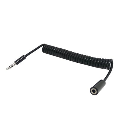 Plug to Plug Headphones Ja-ck Audio Cable Black 3/10TF 4-Pole Spring Coiled 3.5mm Aux Cable W/Mic Audio Auxiliary Cable(0.5M,Male-Femae) - color: Male-Femae, size: 0.5M