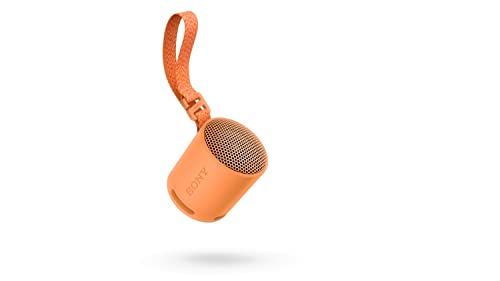 Sony SRS-XB100 Wireless Bluetooth Portable Lightweight Speaker, Orange | 16 Hr Battery, Super-Compact Travel Speaker, IP67 Waterproof & Dustproof Shower Speaker, Versatile Strap, Hands-free Calling - color: Orange