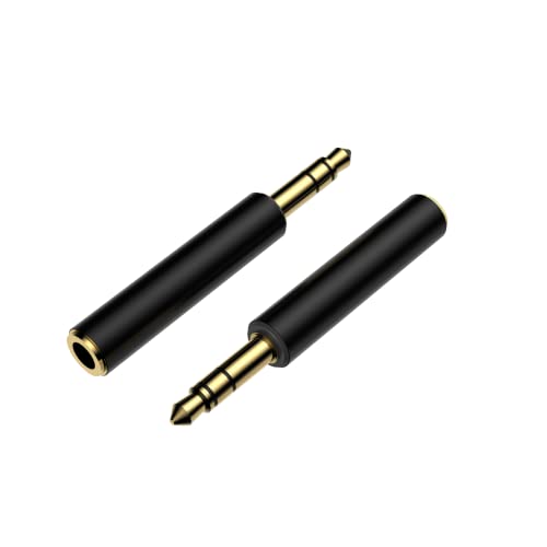 3.5mm TRRS to TRS Mic Adapter,Microphone Adapter for Canon,Nikon Cameras,3.5mm TRRS Female to TRS Male Microphone Adapter for Audio Recorder-2 Packs