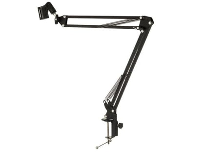 StreamEye Boom Arm Mic Stand with Desktop Mount, Detachable Clip, Professional Grade XLR Cable, Microphone Pop Filter and Cable Ties