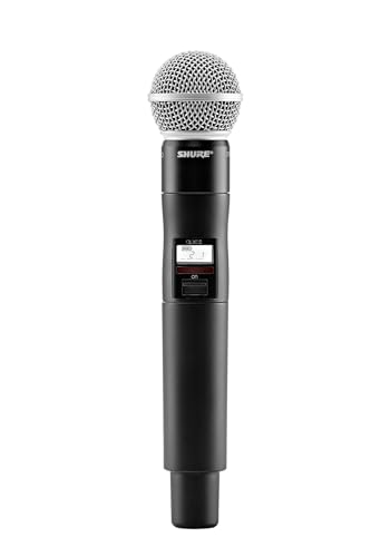 Shure QLXD2 Handheld Transmitter with SM58 Vocal Mic Capsule for QLX-D Digital Wireless Systems, Receiver Sold Separately, G50 Band | SM58 Vocal Mic Capsule for QLX-D Digital Wireless Systems, Receiver Sold Separately, G50 Band - style: Handheld Transmitt
