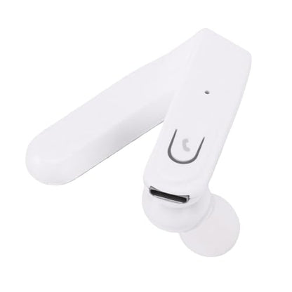 Bewinner Single Ear Bluetooth Headset, 15 to 20 Hour Playtime, IP67 Wireless Bluetooth Earpiece with HD Mic for Trucker Driver Office Travel Laptop Cell Phone (White) - color: White
