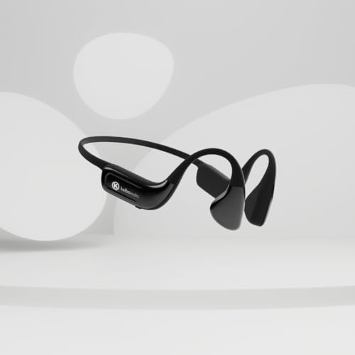 Kaibo Flow - Bone Conduction Headphones with Noise-Cancelling Mic - Adjustable Headband - USB-C Quick Charge - IPX67 Waterproof - Sport Headset for Gym, Running, Cycling