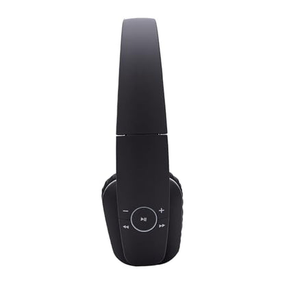 Wireless Headphones, Over Ear Headphones, Foldable Lightweight Stereo Headset, Ideal for Travel Smartphone Computer Laptop, Support Dual Device Simultaneously (Black) - color: Black