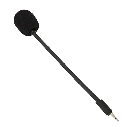 Game Mic Replacement for Gaming Headsets, Noise Cancelling Sponge, Adjustable Microphone Arm, 2.5mm Detachable Boom Microphone