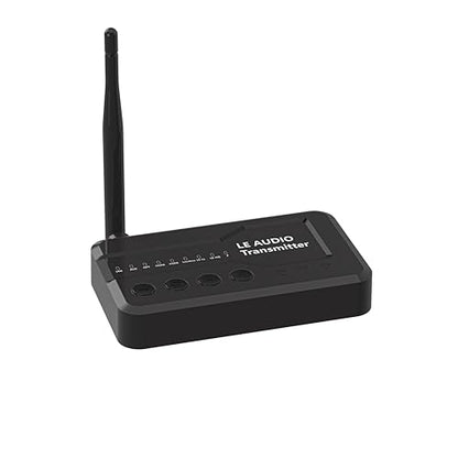 LE Audio Bluetooth 5.4 Transmitter for TV to Wireless Headphones, Auracast/Aptx Lossless/Adaptive Audio Bluetooth Adapter with AUX/RCA/Optical/Coaxial Audio Inputs, Plug n Play
