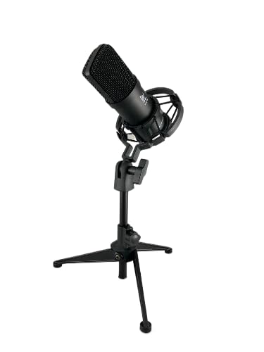 AMC300 Condenser Microphone Cardioid Studio Vocal Mic | Pure-Aluminum Diaphragm, Low Noise, High Sensitivity, Zinc-Alloy Body, Home Recording, Podcasting, Streaming, Singing