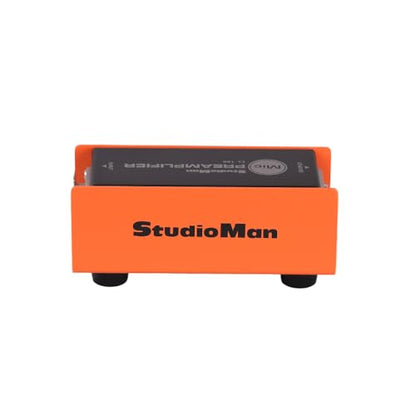 StudioMan CL-100 XLR Preamp for Dynamic Microphones,25dB Gain, Low-Noise Amplifier,Compact Metal Housing, XLR I/O,Orange/Black, Phantom Power Compatible