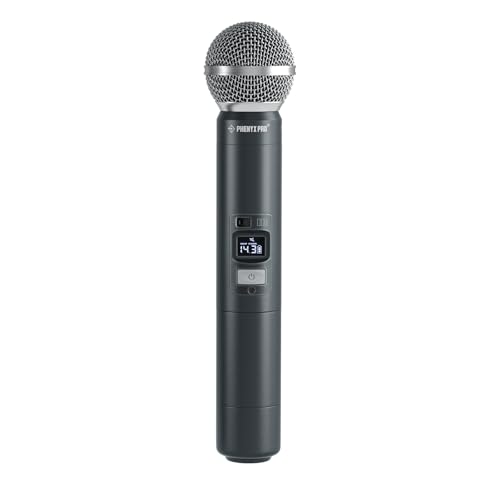 Phenyx Pro UHF Metal Dynamic Handheld Mic for PTU Systems PWH-7 | Selectable Frequencies, PTU-71/PTU-7000/PTU-6000 Compatible, Stage Vocals, Karaoke