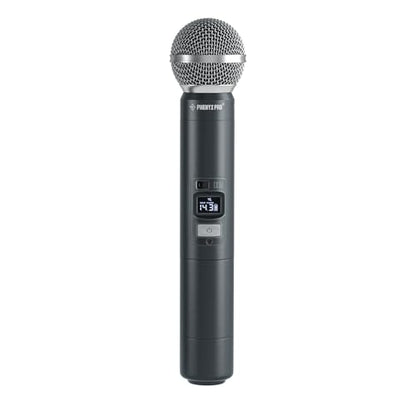 Phenyx Pro UHF Metal Dynamic Handheld Mic for PTU Systems PWH-7 | Selectable Frequencies, PTU-71/PTU-7000/PTU-6000 Compatible, Stage Vocals, Karaoke