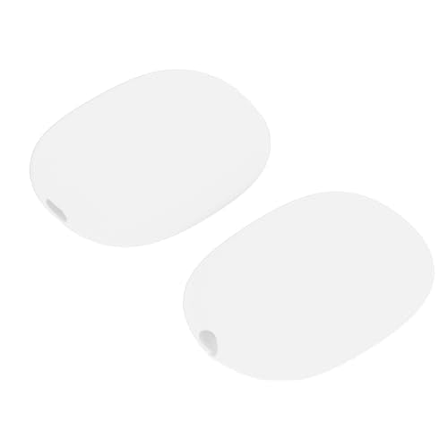 Headphone Protective Cover Kit for iOS Over Ear Headset, Silicone Headband Pad Beam Cushion Earpad Ear Cup Covers Set, Replacement Protector with Precise Openings, Washable (White) - color: White