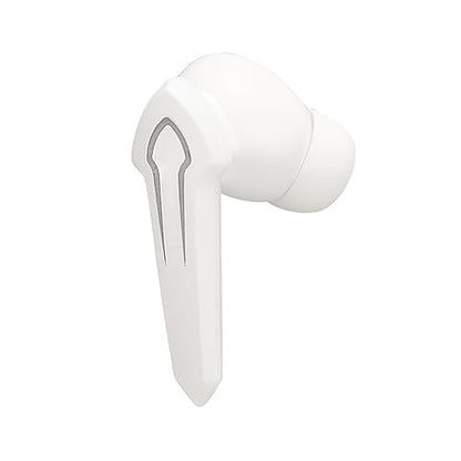 Keenso Low Latency Gaming Earbuds with Mic Wireless Headphones, Rich Bass, 5.2 Technology for Gaming Enthusiasts, ABS Material (White) - color: White