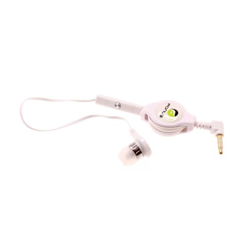 Retractable Mono Earphone Headphone 3.5mm w Mic Compatible with AT&T Calypso 2/Calypso 4/Maestro Max/Maestro 3, Headset Handsfree Earbud Earpiece Microphone