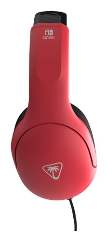 Turtle Beach Airlite Fit Wired Gaming Headset for Nintendo Switch 2, Lite | Also works with Nintendo Switch OLED, Flip-to-Mute Mic, Comfortable Ear Cushions, 40mm Speakers, Lightweight, Neon Blue & Red - color: Neon Blue & Red