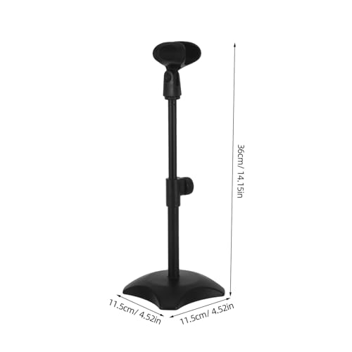 Adjustable Desktop Mic Stand round Base for Handheld and Heavyweight Microphones, Portable and Heavy-duty Abs and Iron Construction, for Lectures and Video Conferences
