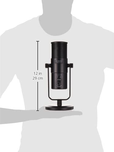 M-Audio Uber Mic | Professional USB Microphone With Switchable Polar Patterns and Integrated Headphone Output, black