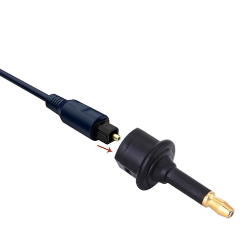 Toslink Female to 3.5mm Jack (Mini Toslink) Male Digital Adapter | Digital Fiber Optic Toslink to 3.5mm Jack Adapter Coupler, Female to 3.5 mm Mini Male Optical Audio Connector Adapter (2PCS)