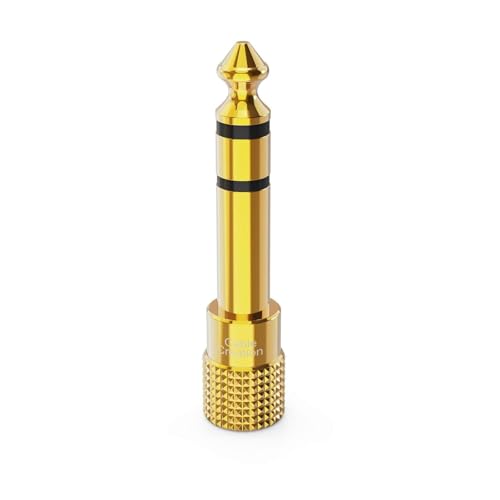 CableCreation 1/4" to 1/8" Headphone Audio Adapter 5PCS, TRS Stereo Adapter | 6.35mm to 3.5mm Audio Jack Convertor Gold Plated for Cellphone, Speaker, Mic, iPod, Receiver, Guitar, Digital Piano