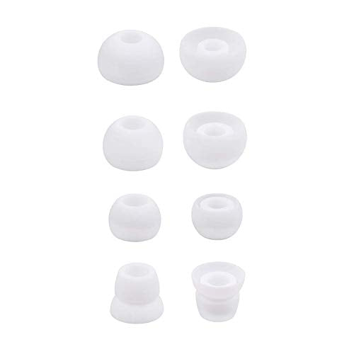 Replacement Silicone Earbuds Ear Tips Eargels Buds Set Compatible with Beats Powerbeats 3 Powerbeats 2 Wireless in-Ear Earphones (4 Pairs/White) - color: White