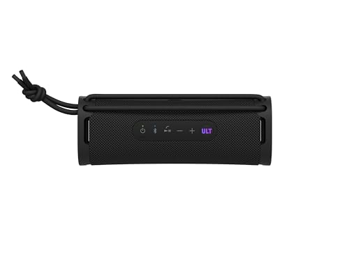 Sony ULT Field 1 Wireless Bluetooth Portable Waterproof Speaker, Black | 12 Hr Battery, IP67 Rated Waterproof, Dustproof, Shockproof Rustproof, Detachable Strap, Hands-free Calling, Enhanced Bass - color: Black, style: ULT Field 1