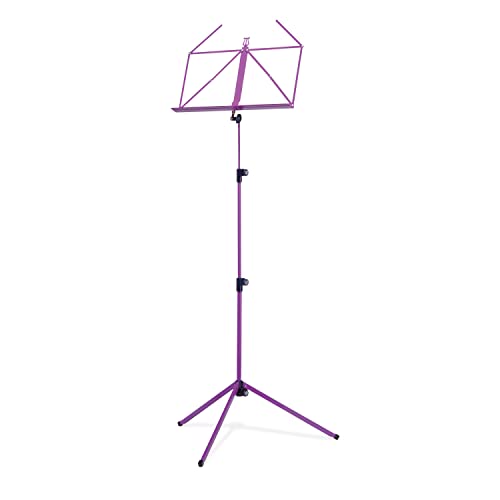 K&M Konig & Meyer 10010.000.65 Colorful Music Stand | Large Deep Desk | Sturdy Base | Adjustable 3pc Telescopic Design | Folding Compact | Pro Grade for Musicians | German Made | Lilac - color: Purple