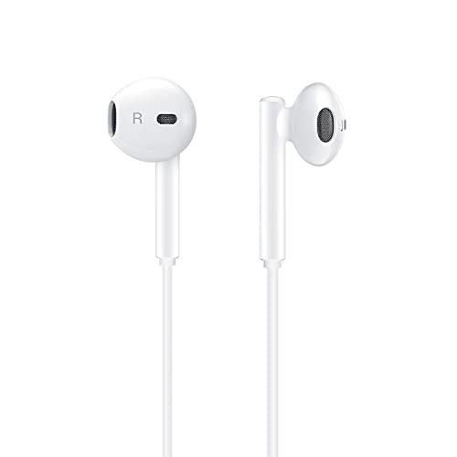 2 Packs Premium in-Ear Headphones: Control Music, Phone Calls & Volume with Built-in Remote - Compatible with Older Phone 5 to 14 Models and Their corresponding Plus/Pro/Max Series. Wired Earbuds.