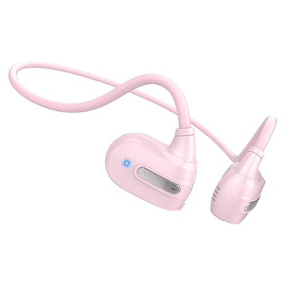 BANIGIPA Kids Headphones, Open Ear Headphones for Teens Child Boys Girls | Wireless Bluetooth 5.4 Headset w/ Built-in Mic for School/Tablet/Travel, 13g Ultra-Light, 85dB Protect Hearing, 10H Playtime - color: G03-Pink