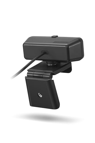 Lenovo HD 1080p Webcam (300 FHD)- Black w/ 95° Wide Angle, 360° Rotation Pan & Tilt, Dual Microphones, Privacy Shutter - color: Black, style: 300 FHD