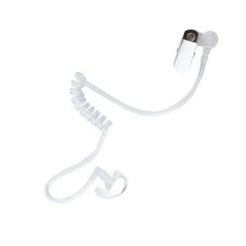 2-Wire XPR 3300 Acoustic Tube Headset with a Pairs of Earbud | Transparent tube, low-profile PTT clip. Compatible with XPR 3300e, XIR P6600, E8608 Two Way Radios