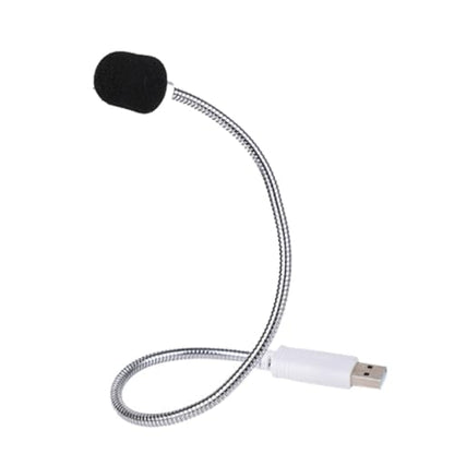 USB Microphone for Computer Desktop Meeting and Voice Chat Portable | Aluminum Alloy Body, Sponge Cover, Compact Lightweight Build, Silver Finish, High Sensitivity, Home Use