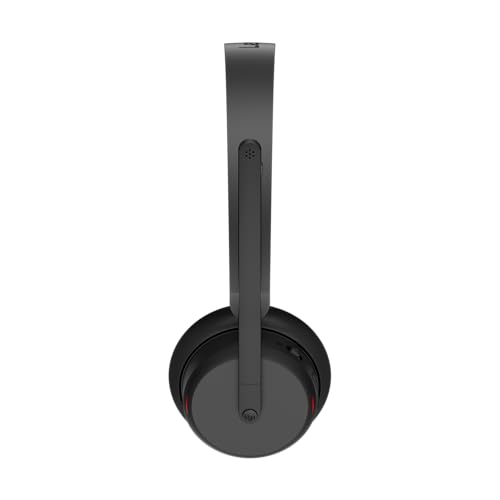 Lenovo Dual Mode Wireless ANC Headset 6550 with USB-C Receiver Microsoft Teams Certified, Hybrid Active Noise Cancellation, Bluetooth Dual Connectivity, Long Battery Life, Black - color: Black, size: Headset 6550 w/USB-C Receiver